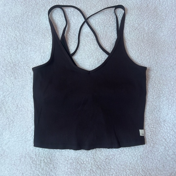 Vuori Brown Sleeveless Fitted Crop Tank - Picture 1 of 7